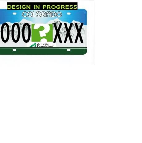 Colorado Arthritis Awareness License Plate