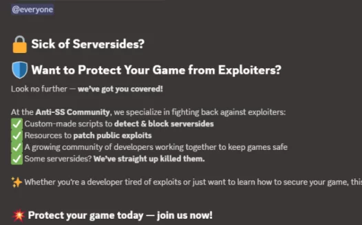 DELETE ANTI SERVERSIDES