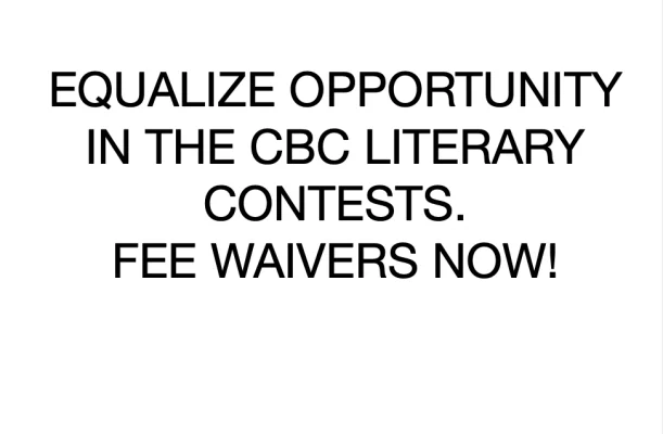 Fee waivers for CBC literary contests