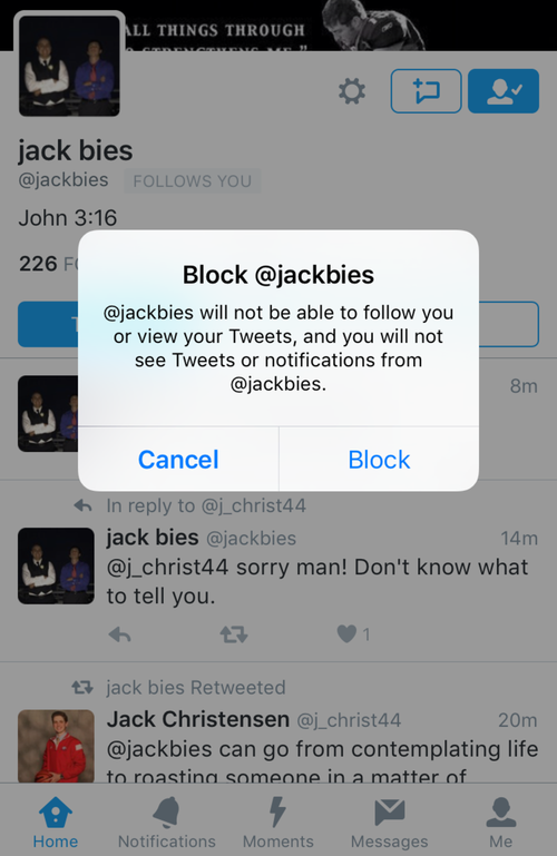 Get Jack Bies off Twitter