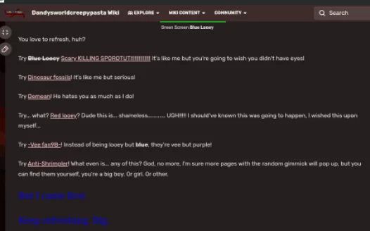 Help me sue blue looey!