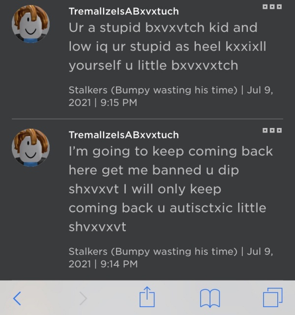 IP ban Bumpy from Roblox