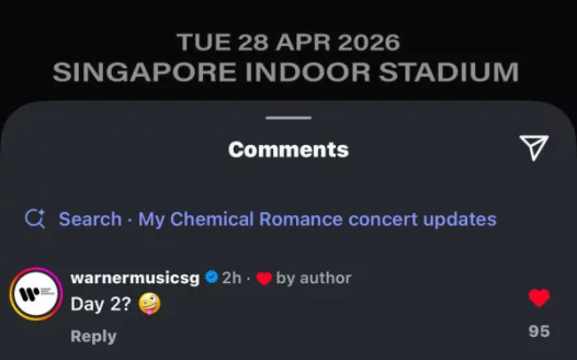 MCR Night 2 in SG!