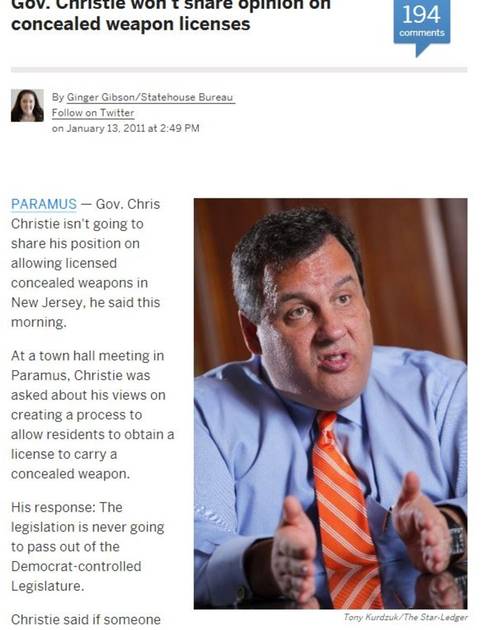 Open/Concealed Carry Rights for All Citizens of NJ in Light of Paris Attacks and Government Unwillingness to Close Our Borders to Illegal Immigrants