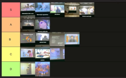 PAKELKITE PIENO FILMĄ IKI S TIER