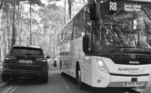 Reduce Traffic & Road Damage on Sandy Lane – Reed’s School Must Switch to Minibuses!