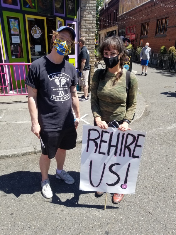 Rehire your union workers Voodoo Doughnut