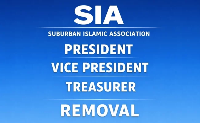 Removal of SIA Senior Team - President,  Vice president and Treasure 