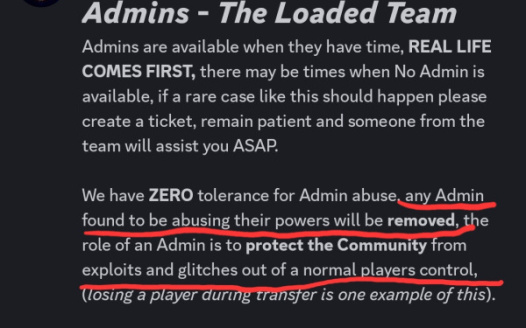 Remove ALOTofPOWER as Admin - LoadedCrysis Discord