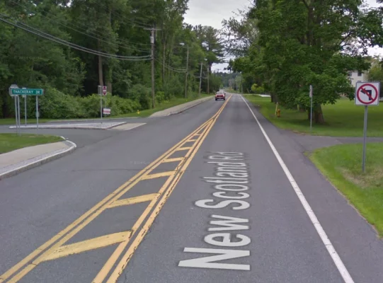 Remove No Left Turn Signs at Thackeray Dr and New Scotland Rd