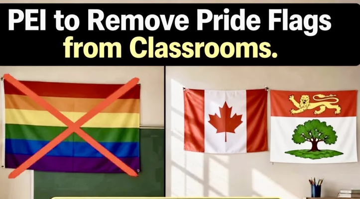 To Remove Pride Flags, Divisive ideological, Political symbols and Pride-Related Books Containing Sexual Ideology from PEI Schools