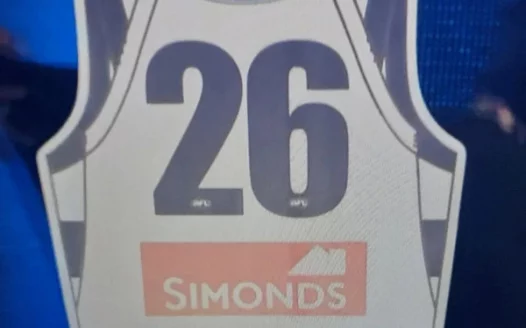 Remove the Simonds sponsor from the Geelong geurnsey for 2026