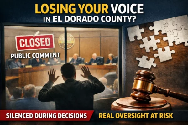 Restore the Public’s Right to Speak at El Dorado County Meetings
