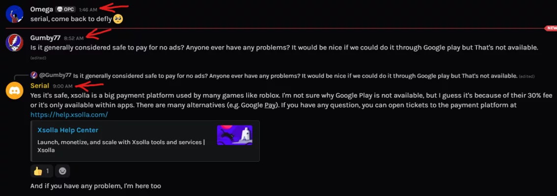 Sell Defly to Mortigan or Pinecone