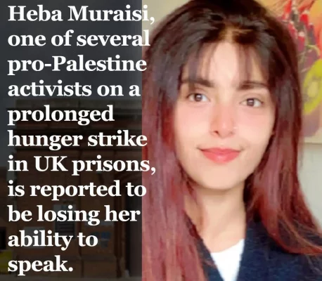 Several pro-Palestine activists on a prolonged hunger strike in UK prisons!